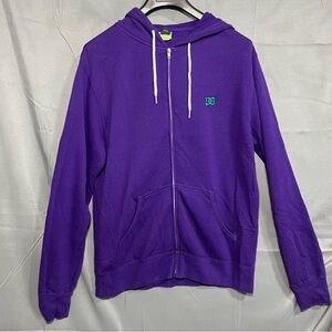 Vintage DC Purple Hoodie with Green Logo